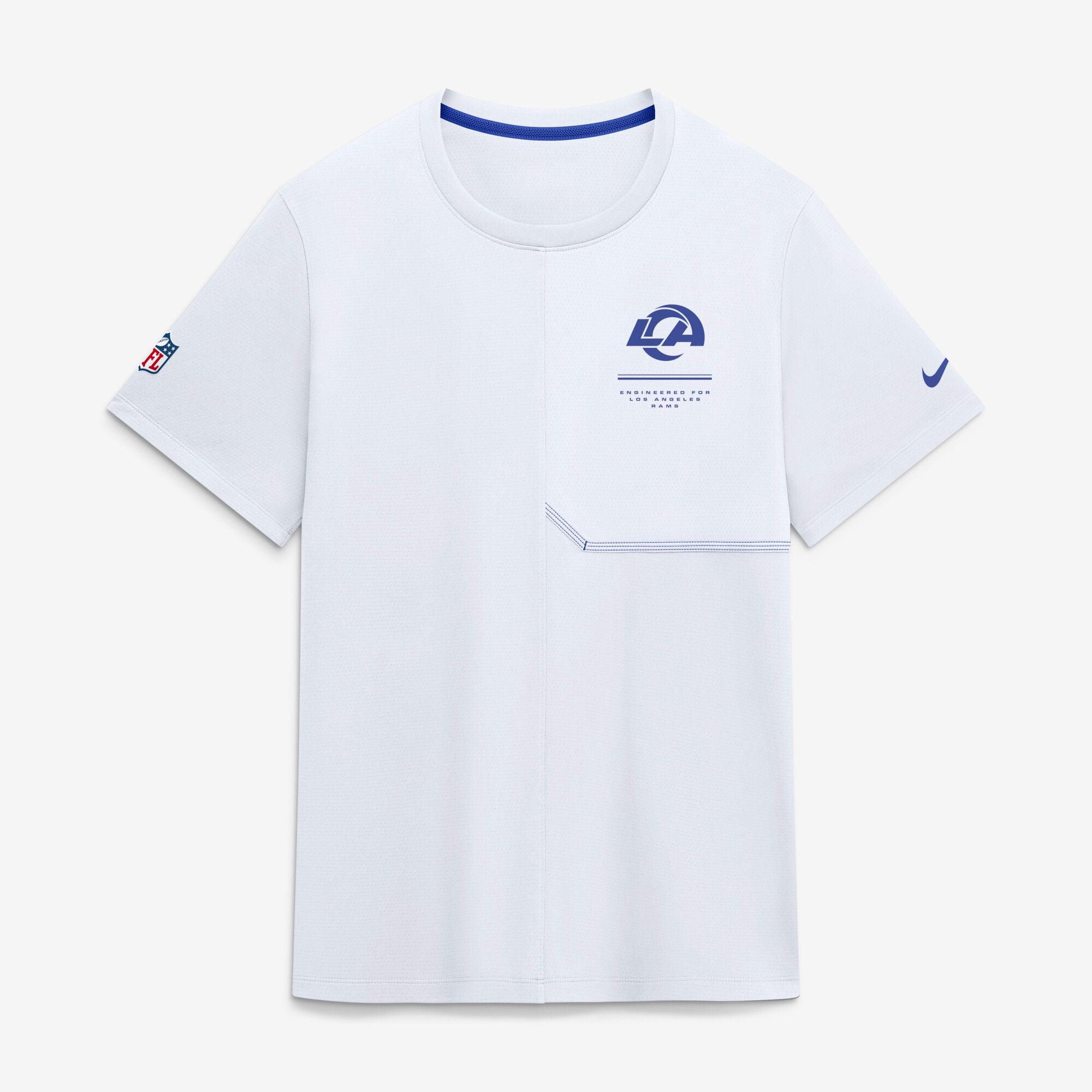 Men's Nike  White Los Angeles Rams Sideline UV Dri-FIT Coaches Shirt
