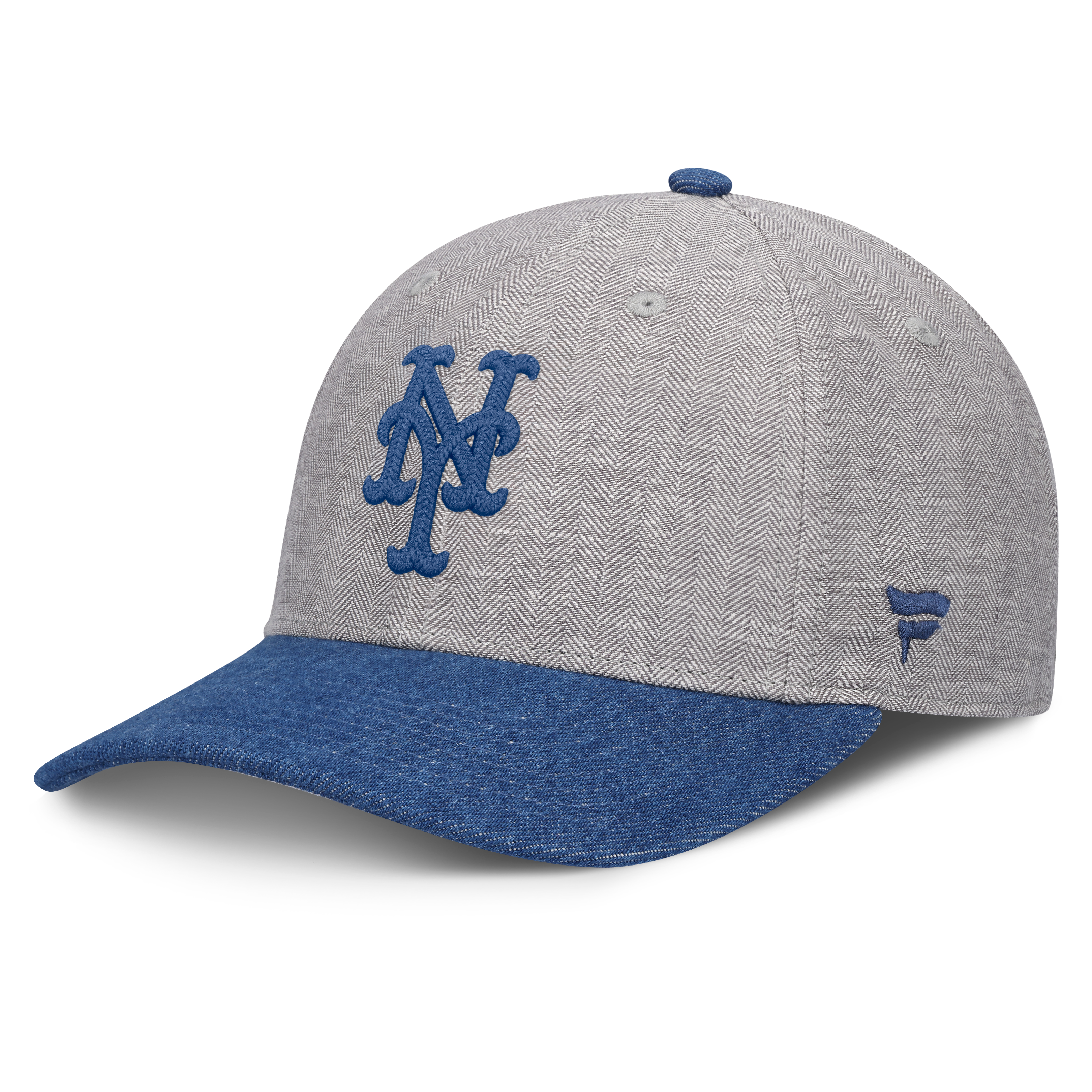 Men's Fanatics Gray/Denim New York Mets Level Up Conduct Adjustable Hat