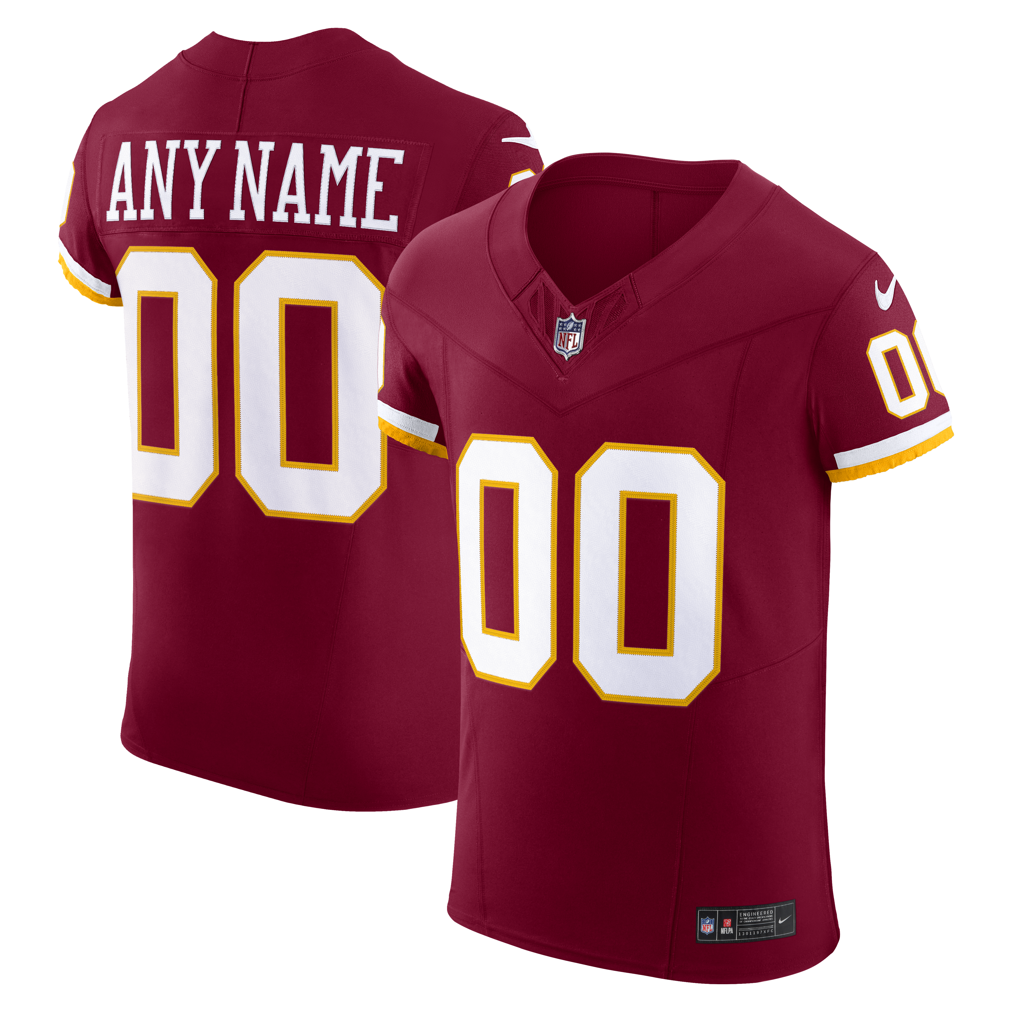 Men's Nike Burgundy Washington Commanders Vapor F.U.S.E. Elite Custom Jersey