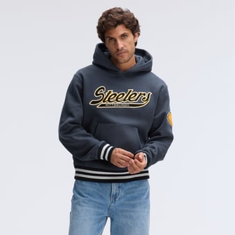 Fanatics Charcoal Pittsburgh Steelers IconicFleece Tipped Hoodie