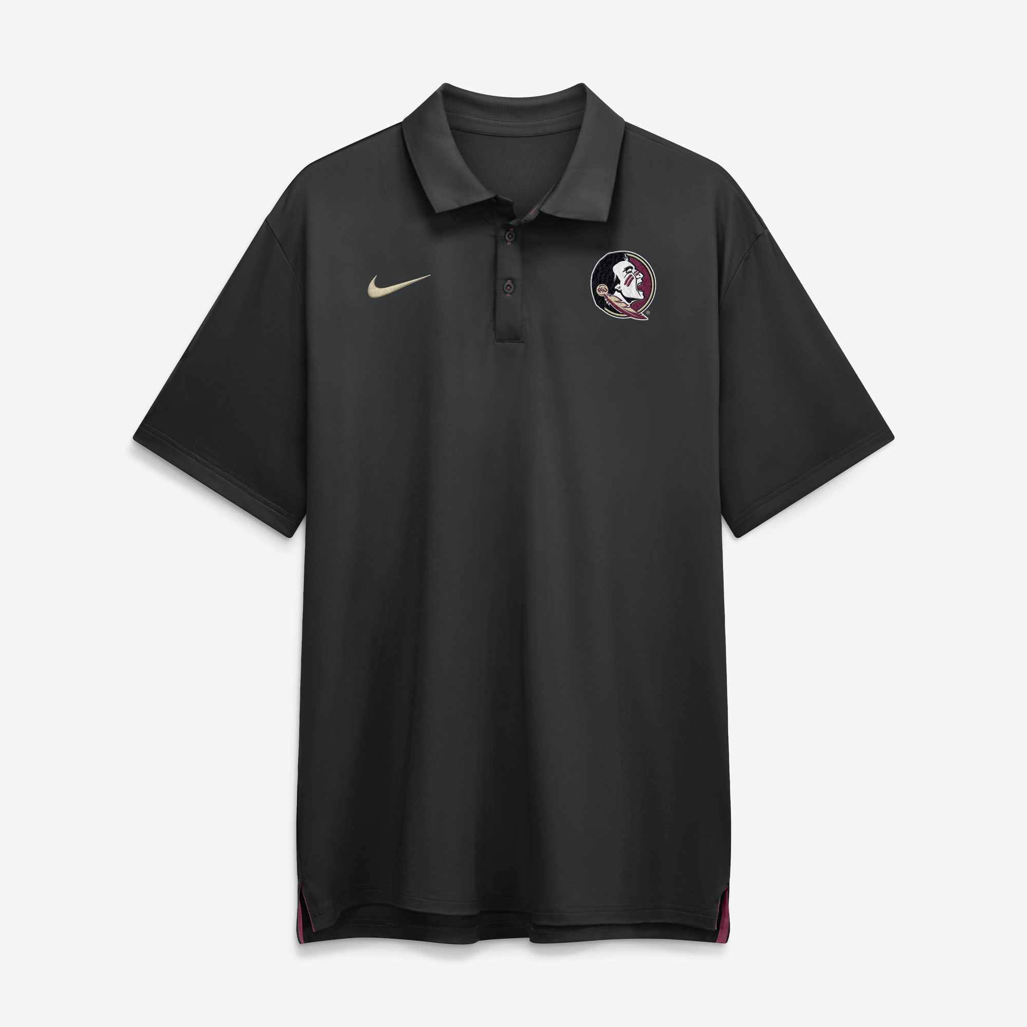 Men's Nike Black Florida State Seminoles 2026 Sideline Tour Dri-FIT Polo