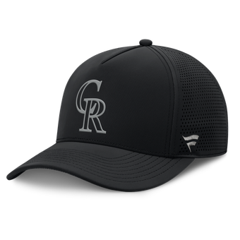 Men's Fanatics Black Colorado Rockies Perforated Adjustable Hat