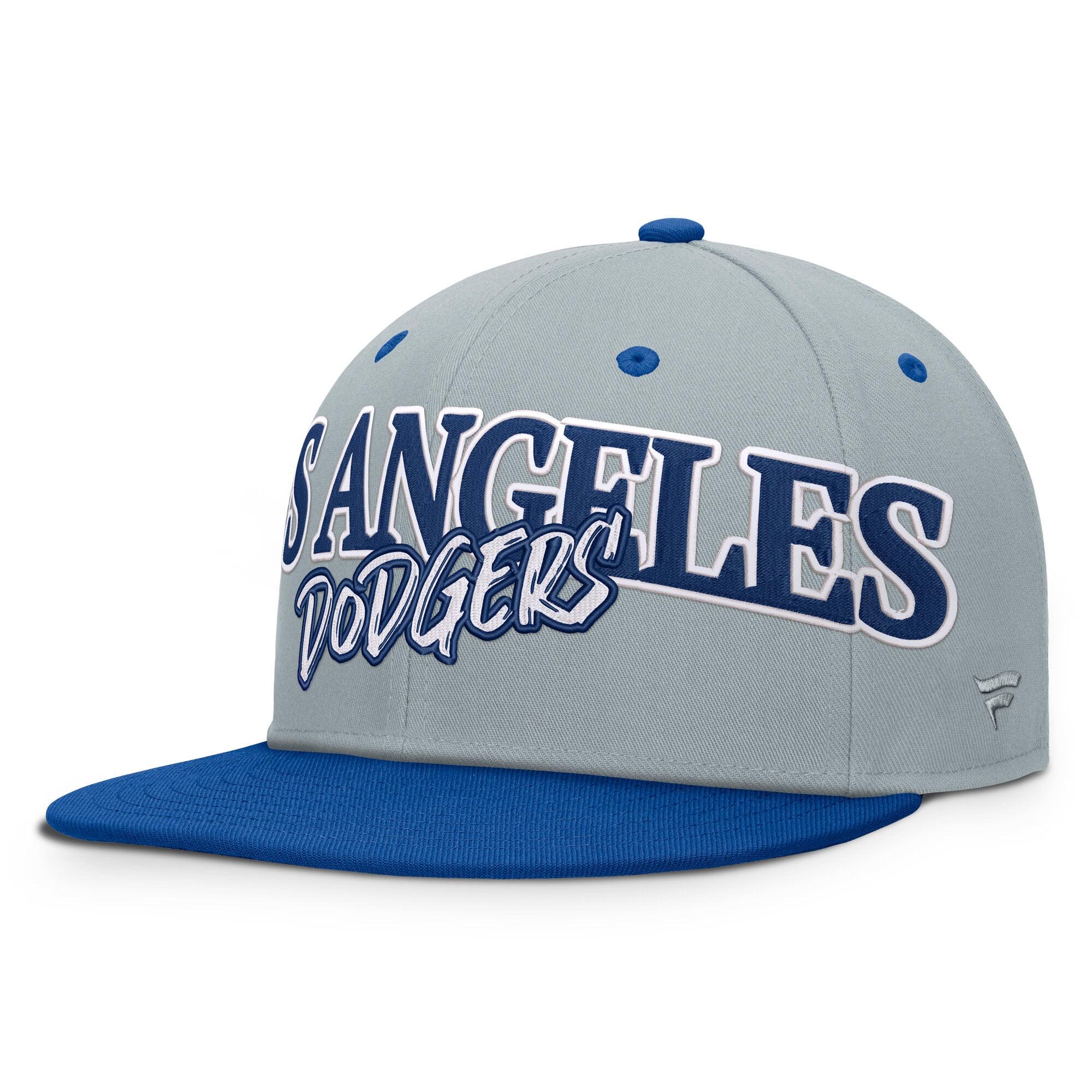 Men's Fanatics Gray Los Angeles Dodgers Jersey Twill Fitted Hat