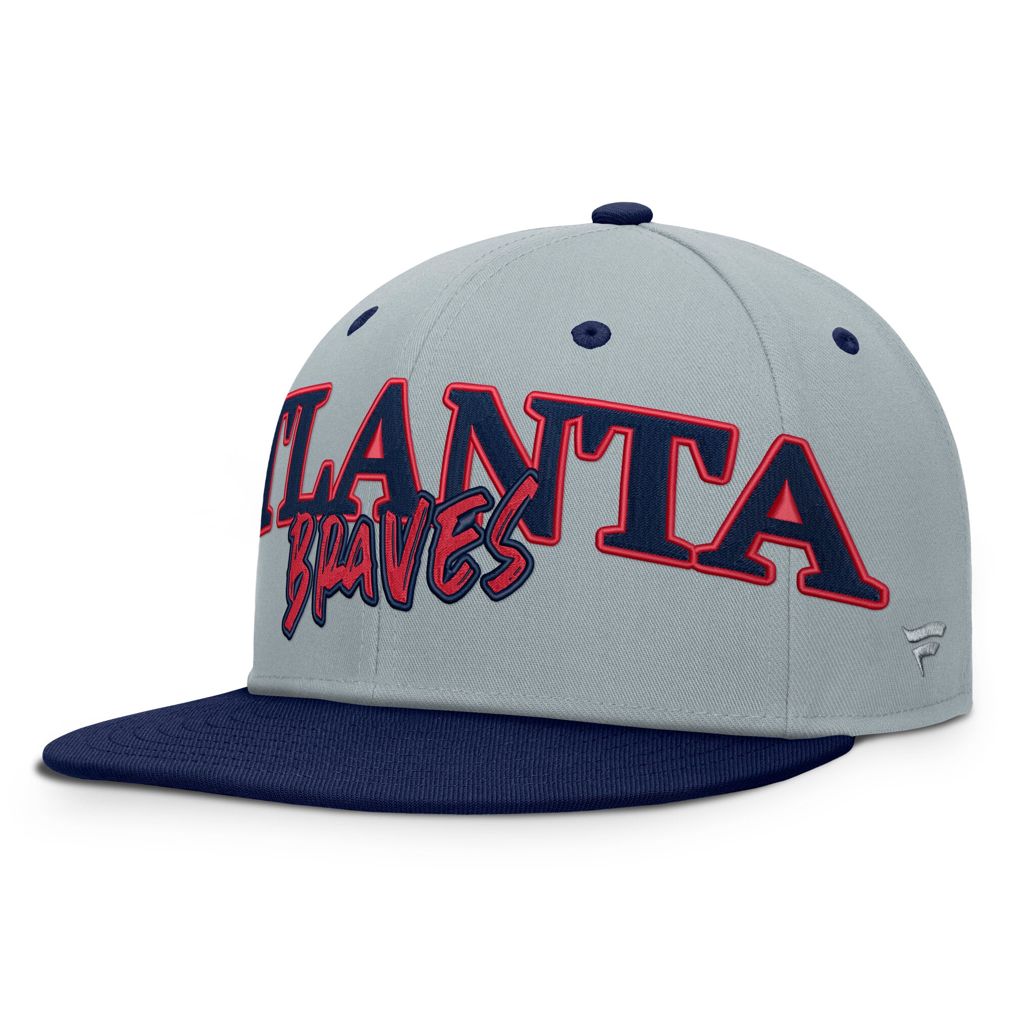 Men's Fanatics Gray Atlanta Braves Jersey Twill Fitted Hat