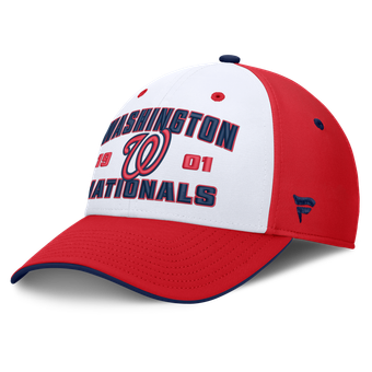 Men's Fanatics Red/White Washington Nationals Jammed Structured Flex Hat