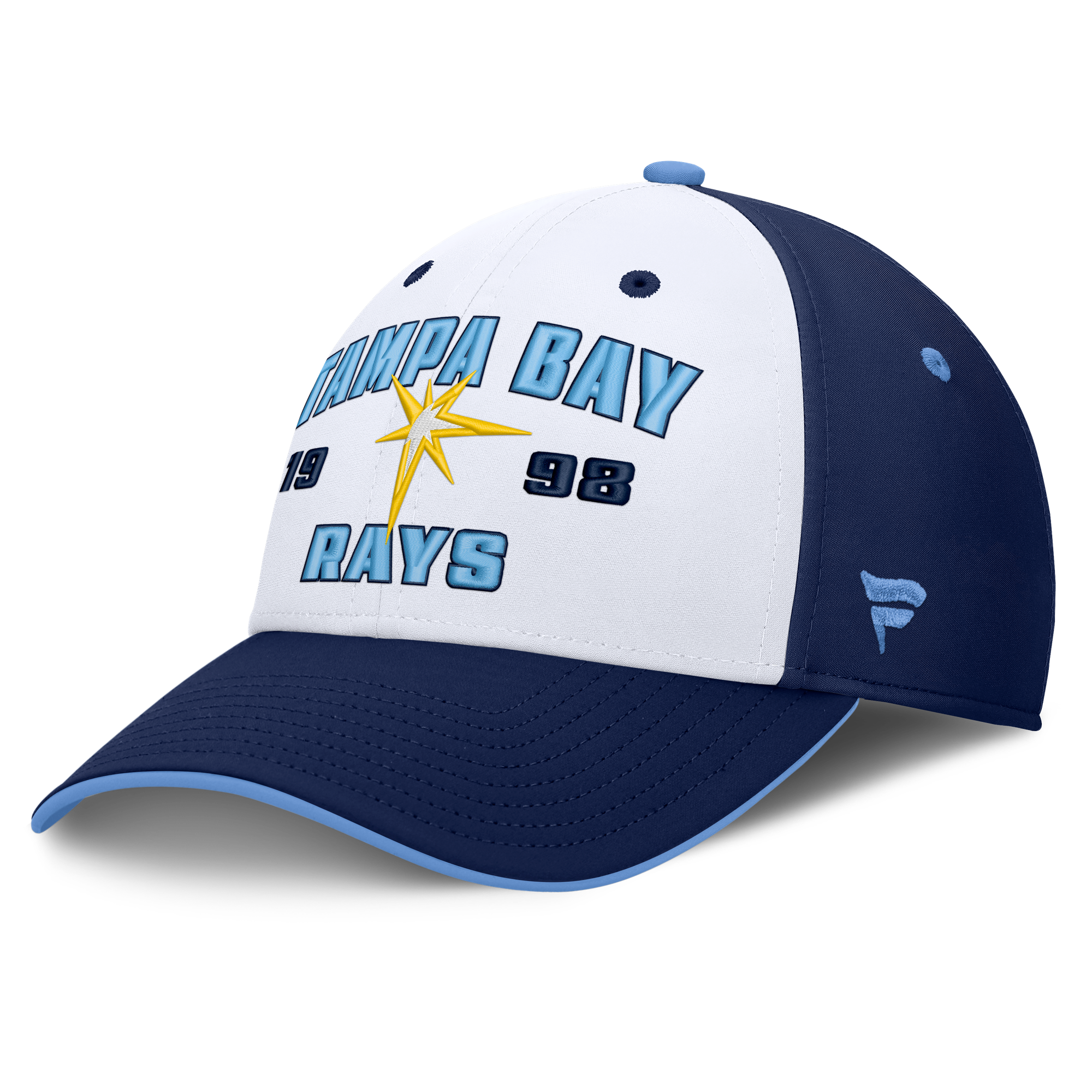 Men's Fanatics Navy/White Tampa Bay Rays Jammed Structured Flex Hat