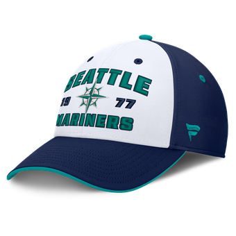 Men's Fanatics Navy/White Seattle Mariners Jammed Structured Flex Hat