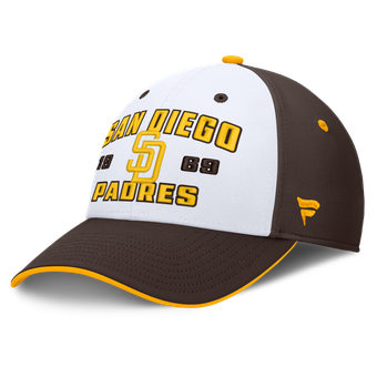 Men's Fanatics Brown/White San Diego Padres Jammed Structured Flex Hat
