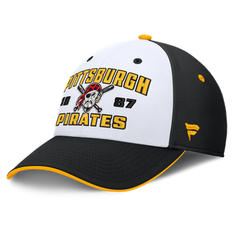 Men's Fanatics Black/White Pittsburgh Pirates Jammed Structured Flex Hat
