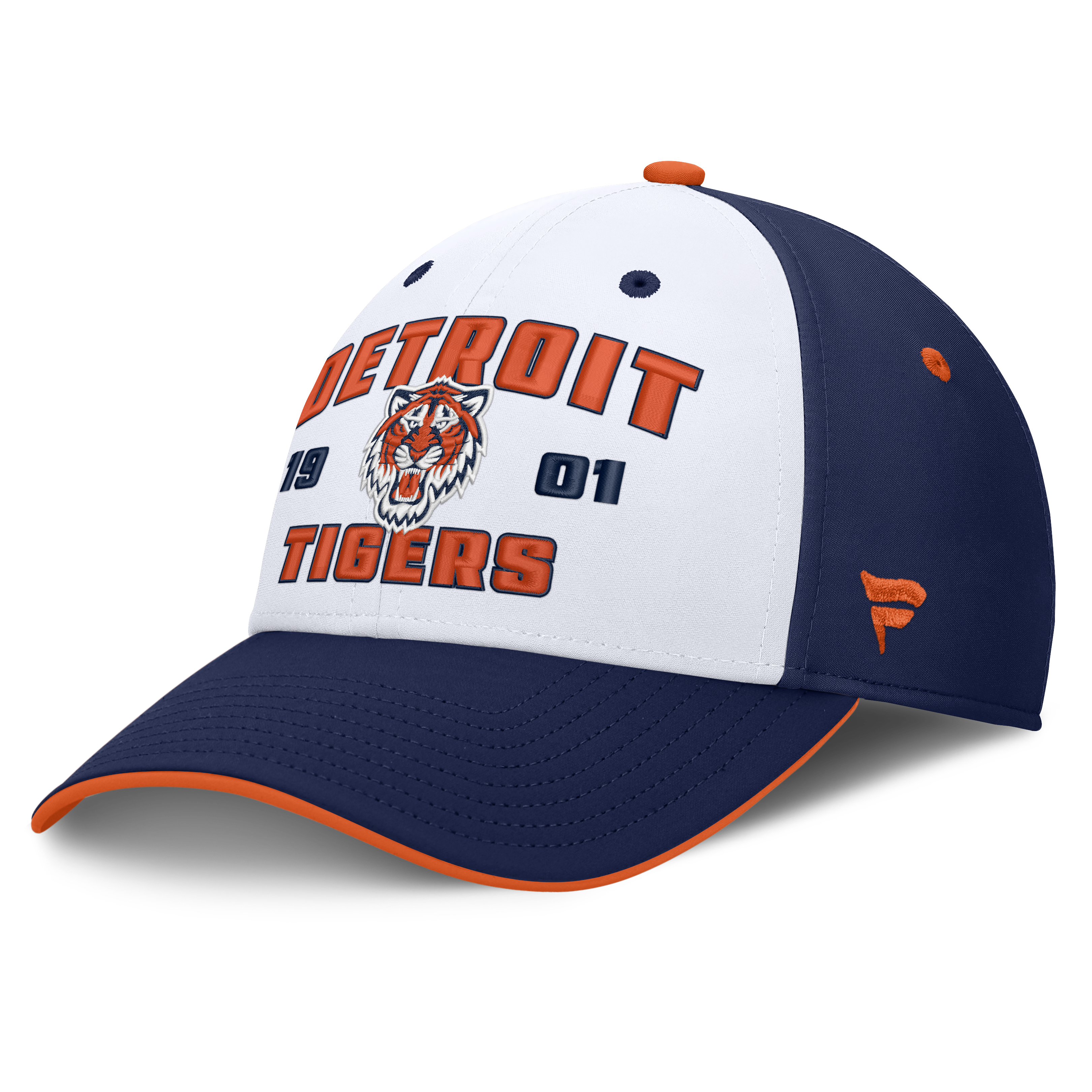 Men's Fanatics Navy/White Detroit Tigers Jammed Structured Flex Hat