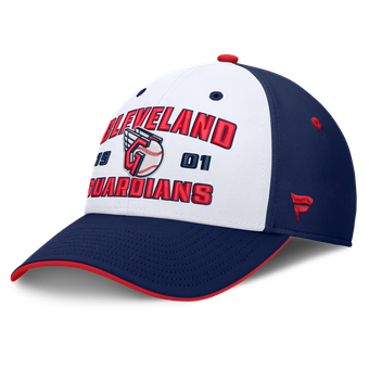 Men's Fanatics Navy/White Cleveland Guardians Jammed Structured Flex Hat