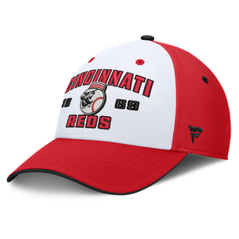 Men's Fanatics Red/White Cincinnati Reds Jammed Structured Flex Hat