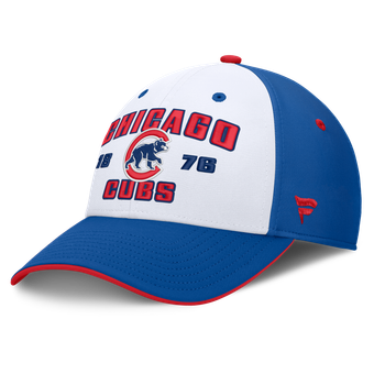 Men's Fanatics Royal/White Chicago Cubs Jammed Structured Flex Hat