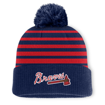 Men's Fanatics Navy Atlanta Braves Gradual Knit Hat with Pom