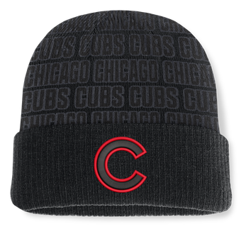 Men's Fanatics Black Chicago Cubs Backstop Cuffed Knit Hat
