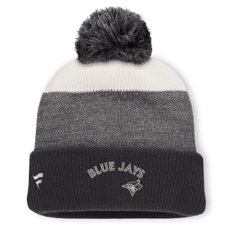 Men's Fanatics Charcoal/Gray Toronto Blue Jays Cuffed Knit Hat with Pom