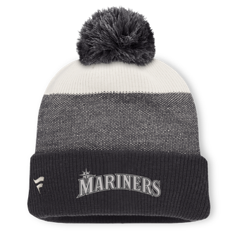 Men's Fanatics Charcoal/Gray Seattle Mariners Cuffed Knit Hat with Pom