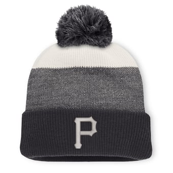 Men's Fanatics Charcoal/Gray Pittsburgh Pirates Cuffed Knit Hat with Pom