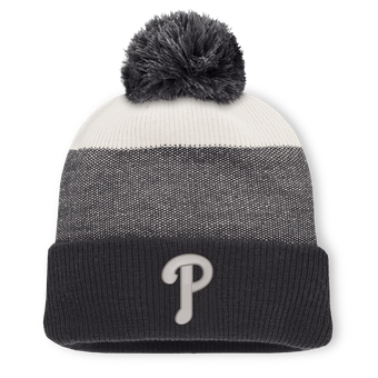 Men's Fanatics Charcoal/Gray Philadelphia Phillies Cuffed Knit Hat with Pom