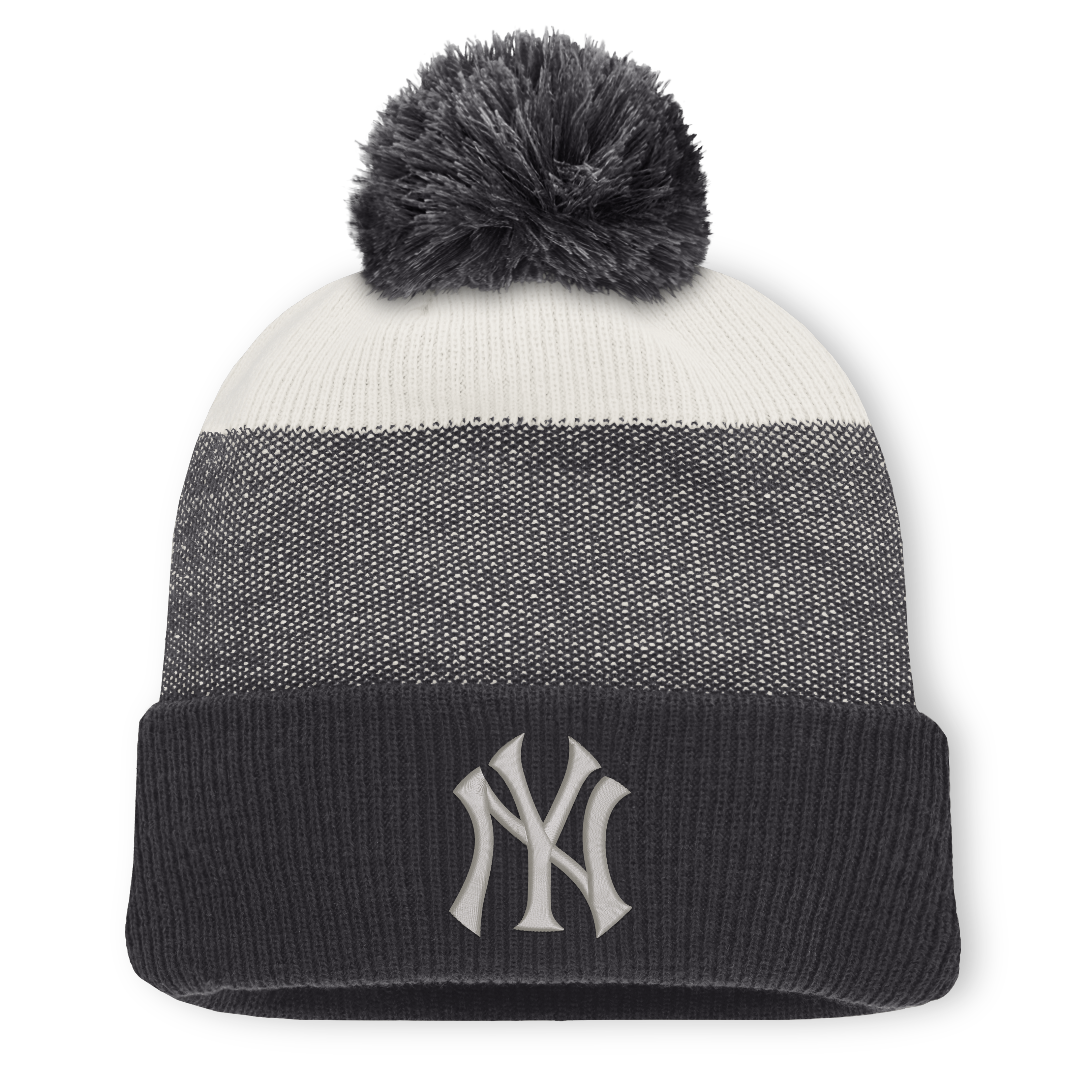 Men's Fanatics Charcoal/Gray New York Yankees Cuffed Knit Hat with Pom