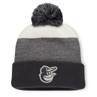 Men's Fanatics Charcoal/Gray Baltimore Orioles Cuffed Knit Hat with Pom