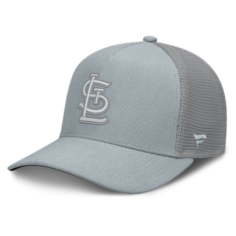Men's Fanatics  Gray St. Louis Cardinals Corduroy Relief Trucker Adjustable Hat