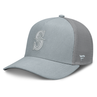 Men's Fanatics  Gray Seattle Mariners Corduroy Relief Trucker Adjustable Hat