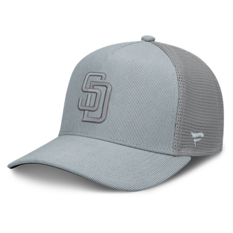 Men's Fanatics  Gray San Diego Padres Corduroy Relief Trucker Adjustable Hat