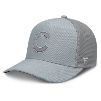 Men's Fanatics  Gray Chicago Cubs Corduroy Relief Trucker Adjustable Hat
