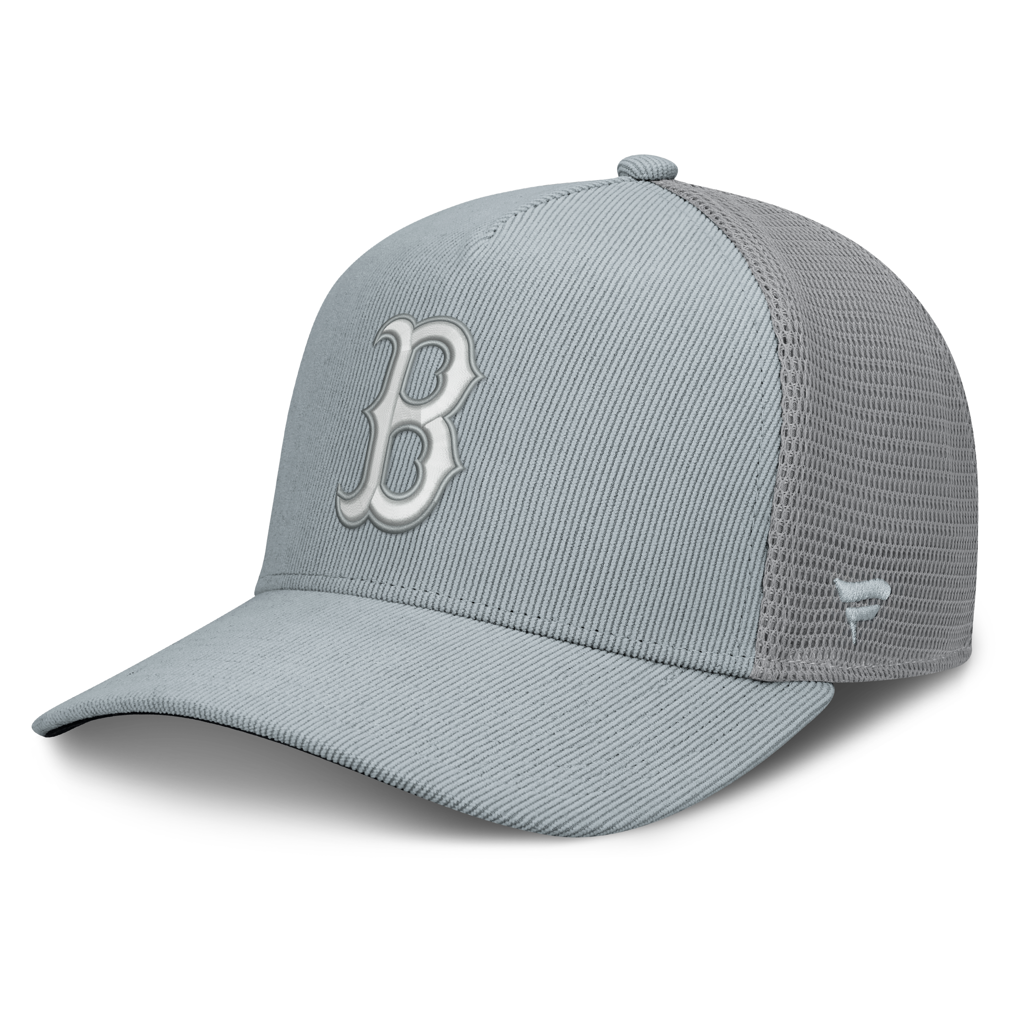 Men's Fanatics  Gray Boston Red Sox Corduroy Relief Trucker Adjustable Hat