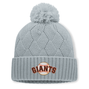 Women's Fanatics Gray San Francisco Giants Shifted Knit Hat with Pom