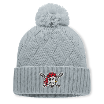 Women's Fanatics Gray Pittsburgh Pirates Shifted Knit Hat with Pom