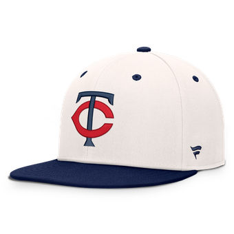 Men's Fanatics  Cream/Navy Minnesota Twins Heritage Ballpark Snapback Hat
