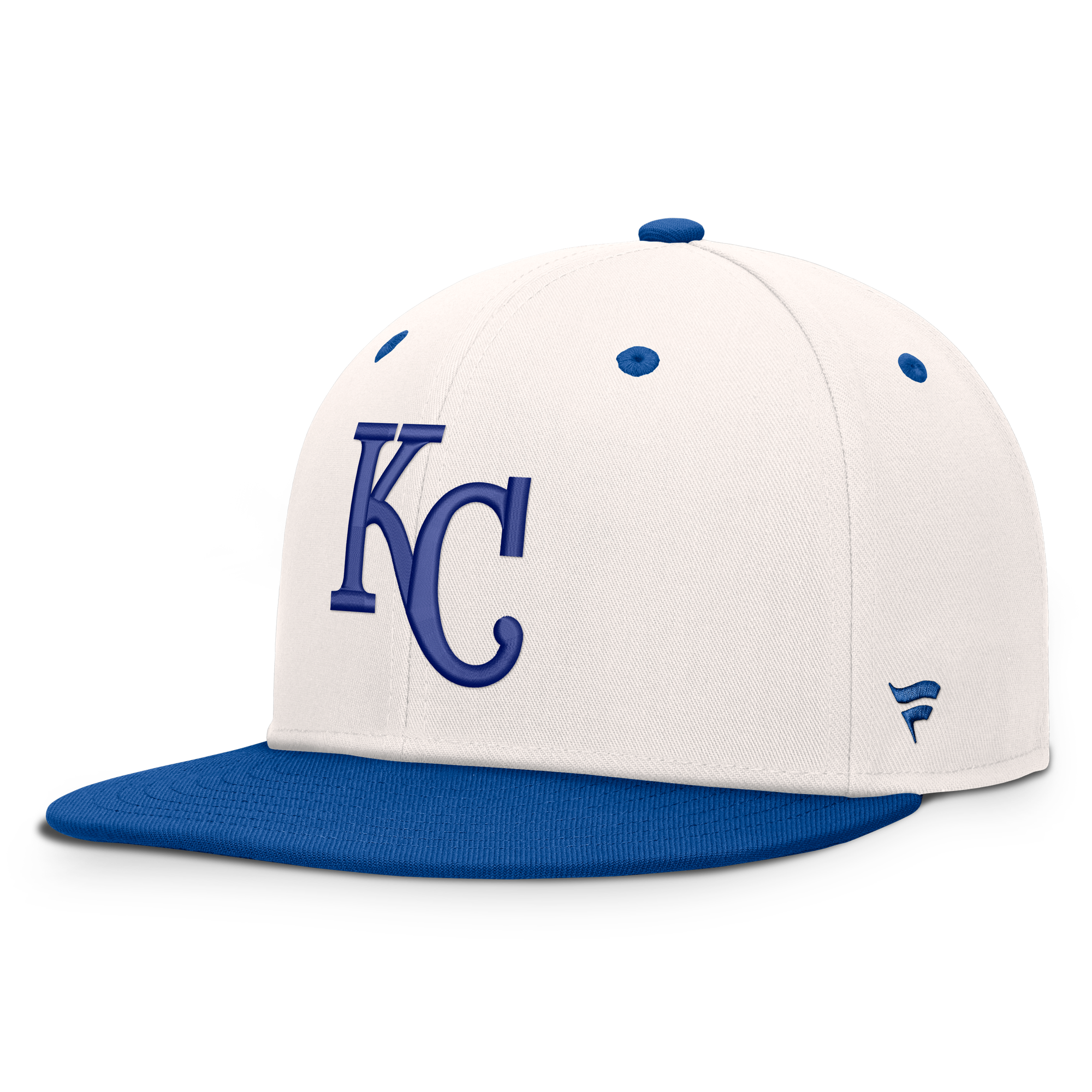 Men's Fanatics Cream/Royal Kansas City Royals Heritage Ballpark Snapback Hat
