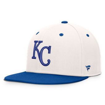 Men's Fanatics  Cream/Royal Kansas City Royals Heritage Ballpark Snapback Hat