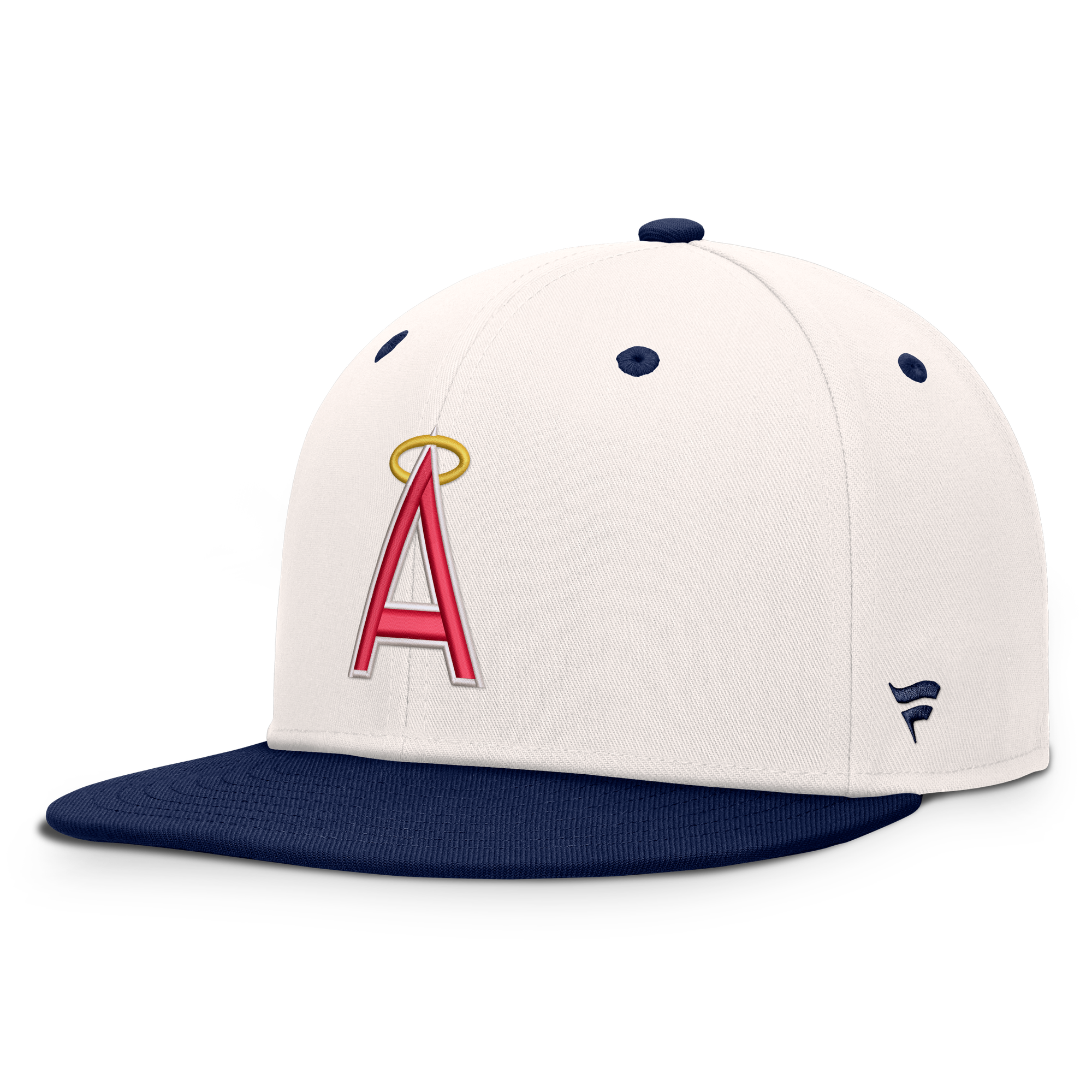 Men's Fanatics  Cream/Navy California Angels Cooperstown Collection Heritage Ballpark Snapback Hat
