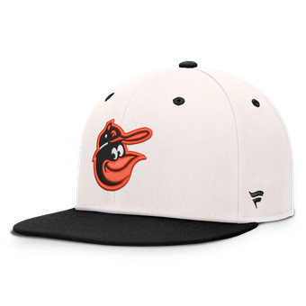 Men's Fanatics  Cream/Black Baltimore Orioles Heritage Ballpark Snapback Hat