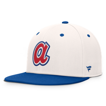 Men's Fanatics  Cream/Royal Atlanta Braves Heritage Ballpark Snapback Hat