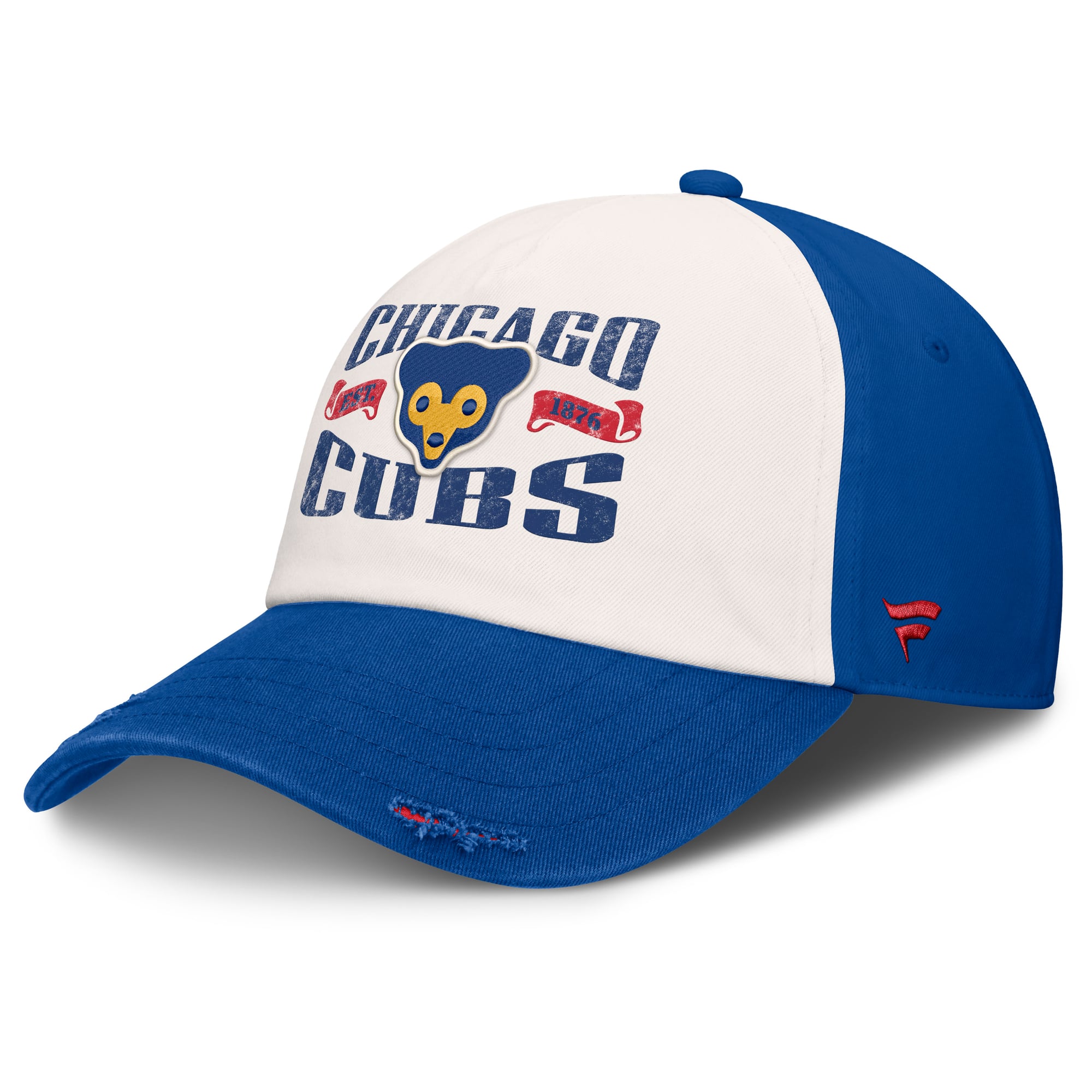Men's Fanatics Royal/Cream Chicago Cubs Heritage Scar Adjustable Hat