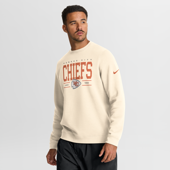 Men's Nike Natural Kansas City Chiefs Always Reppin' Club Sweatshirt