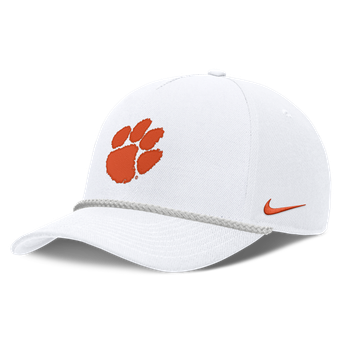 Unisex Nike White Clemson Tigers Rope Rise Adjustable Hat