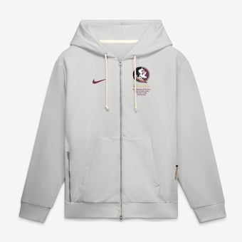 Men's Nike  Gray Florida State Seminoles 2026 Sideline Standard Issue Dri-FIT Full-Zip Hoodie