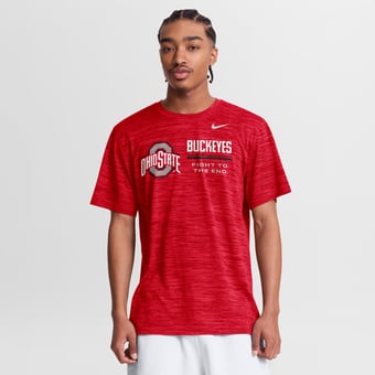 Men's Nike Scarlet Ohio State Buckeyes Sideline Velocity Dri-FIT T-Shirt