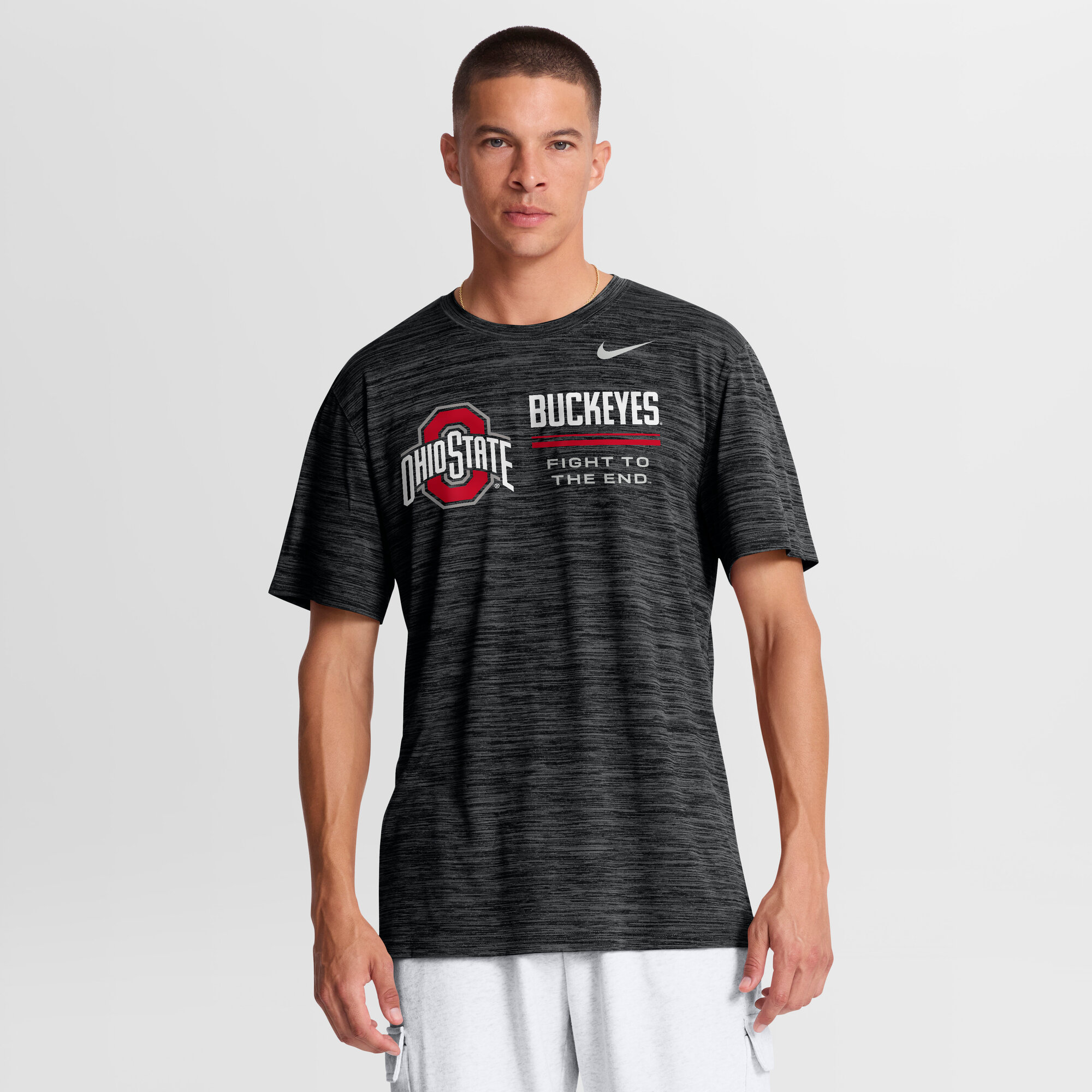 Men's Nike Black Ohio State Buckeyes Sideline Velocity Dri-FIT T-Shirt