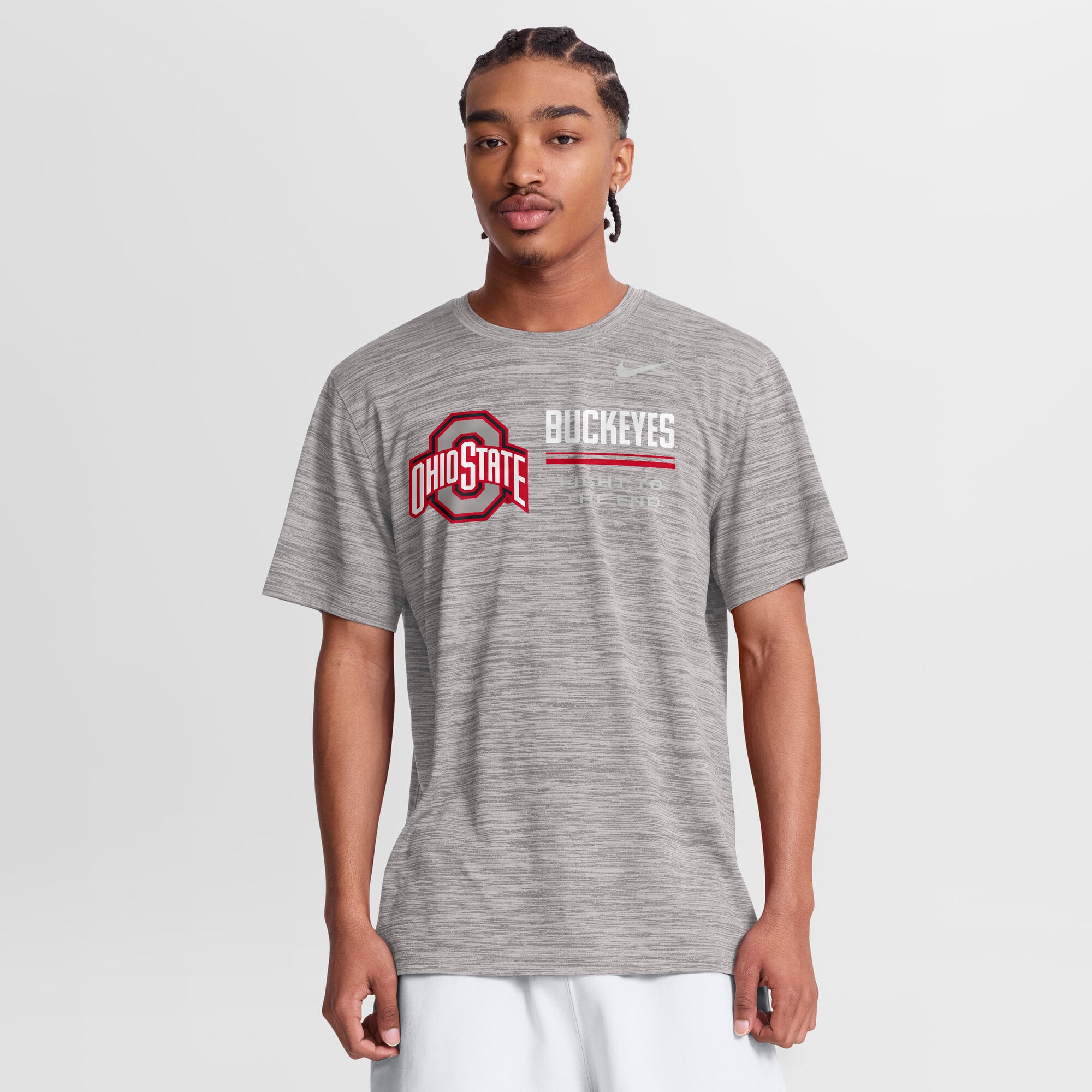 Men's Nike Gray Ohio State Buckeyes Sideline Velocity Dri-FIT T-Shirt
