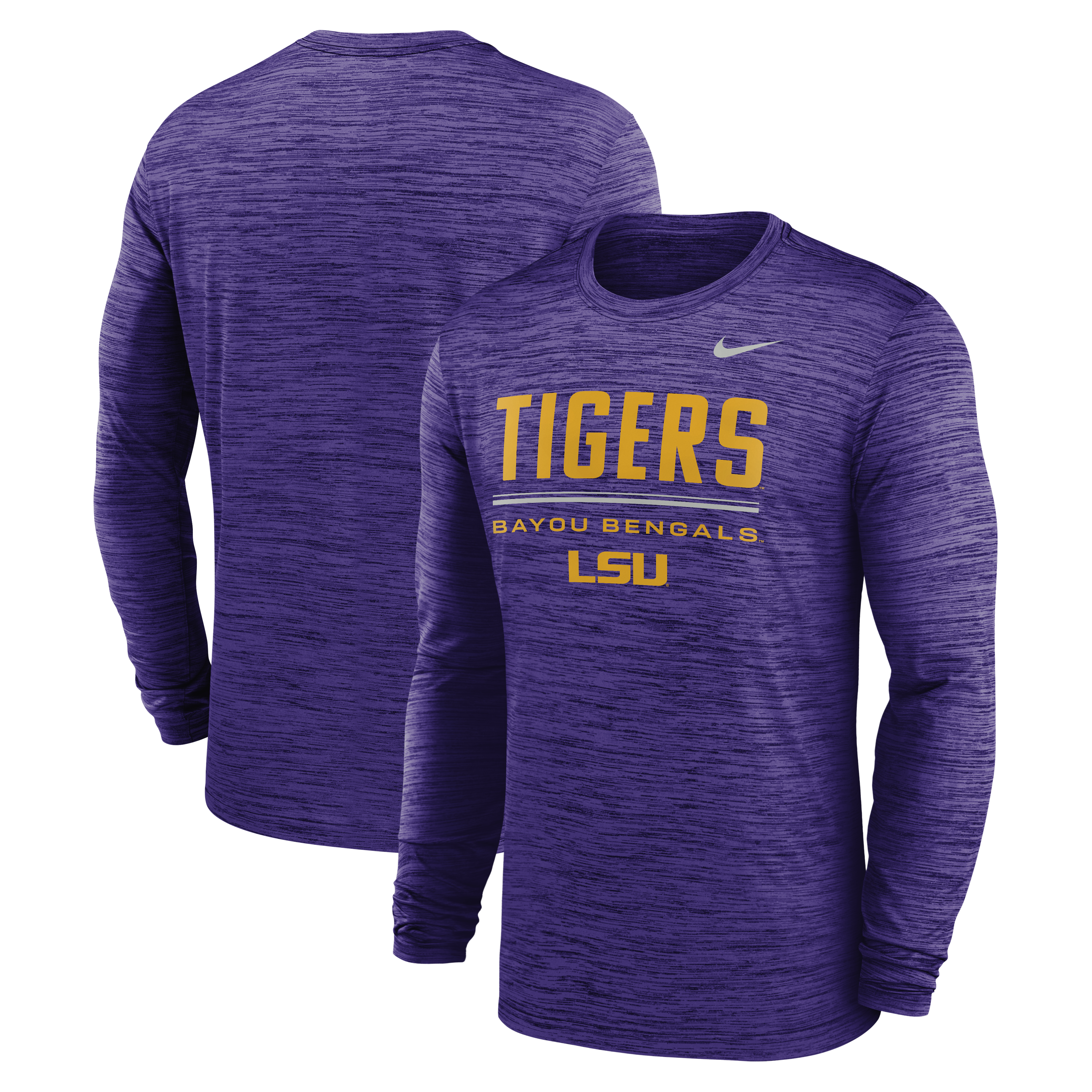 Men's Nike Purple LSU Tigers Sideline Velocity Dri-FIT Long Sleeve T-Shirt