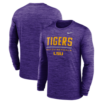 Men's Nike Purple LSU Tigers Sideline Velocity Dri-FIT Long Sleeve T-Shirt