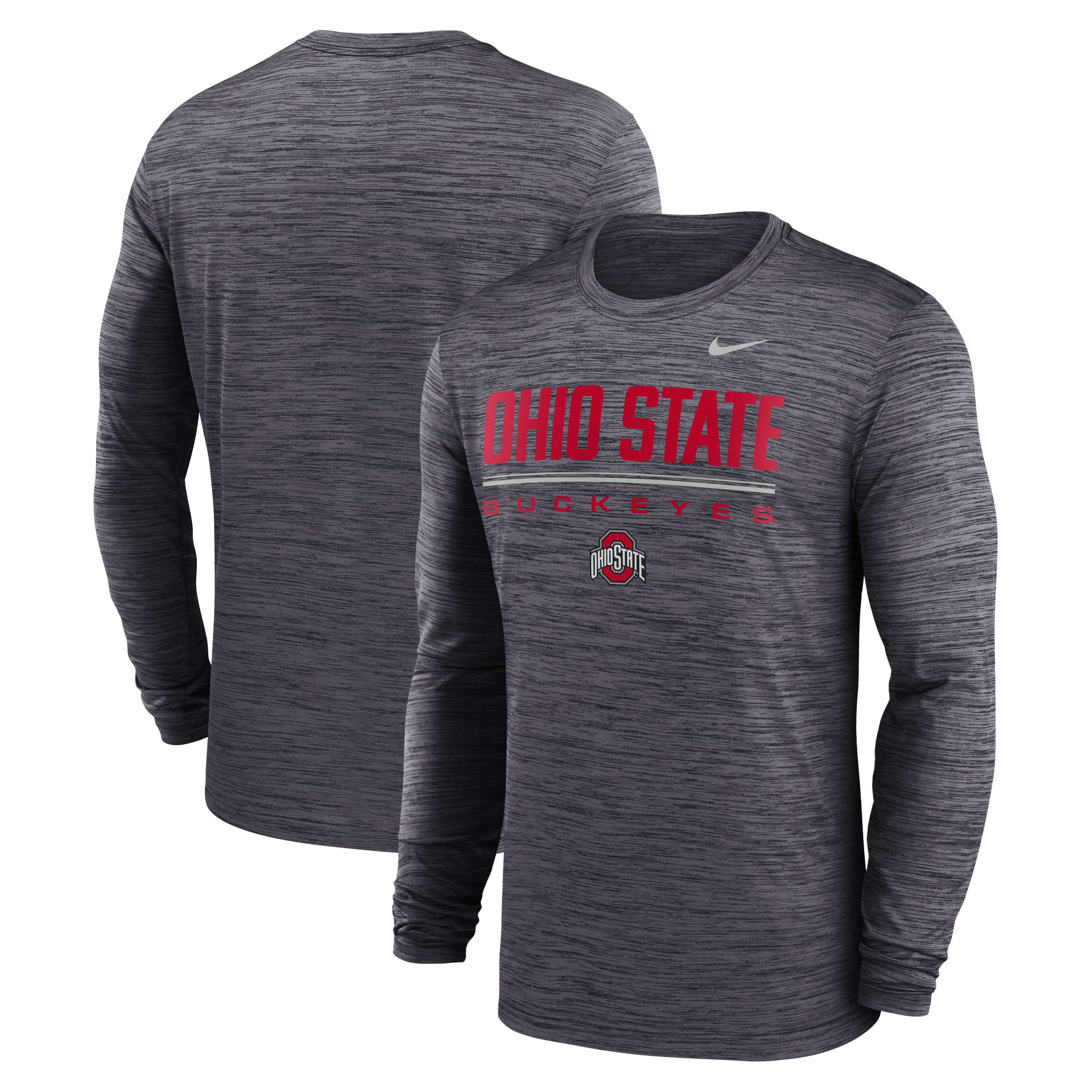 Men's Nike Black Ohio State Buckeyes Sideline Velocity Dri-FIT Long Sleeve T-Shirt