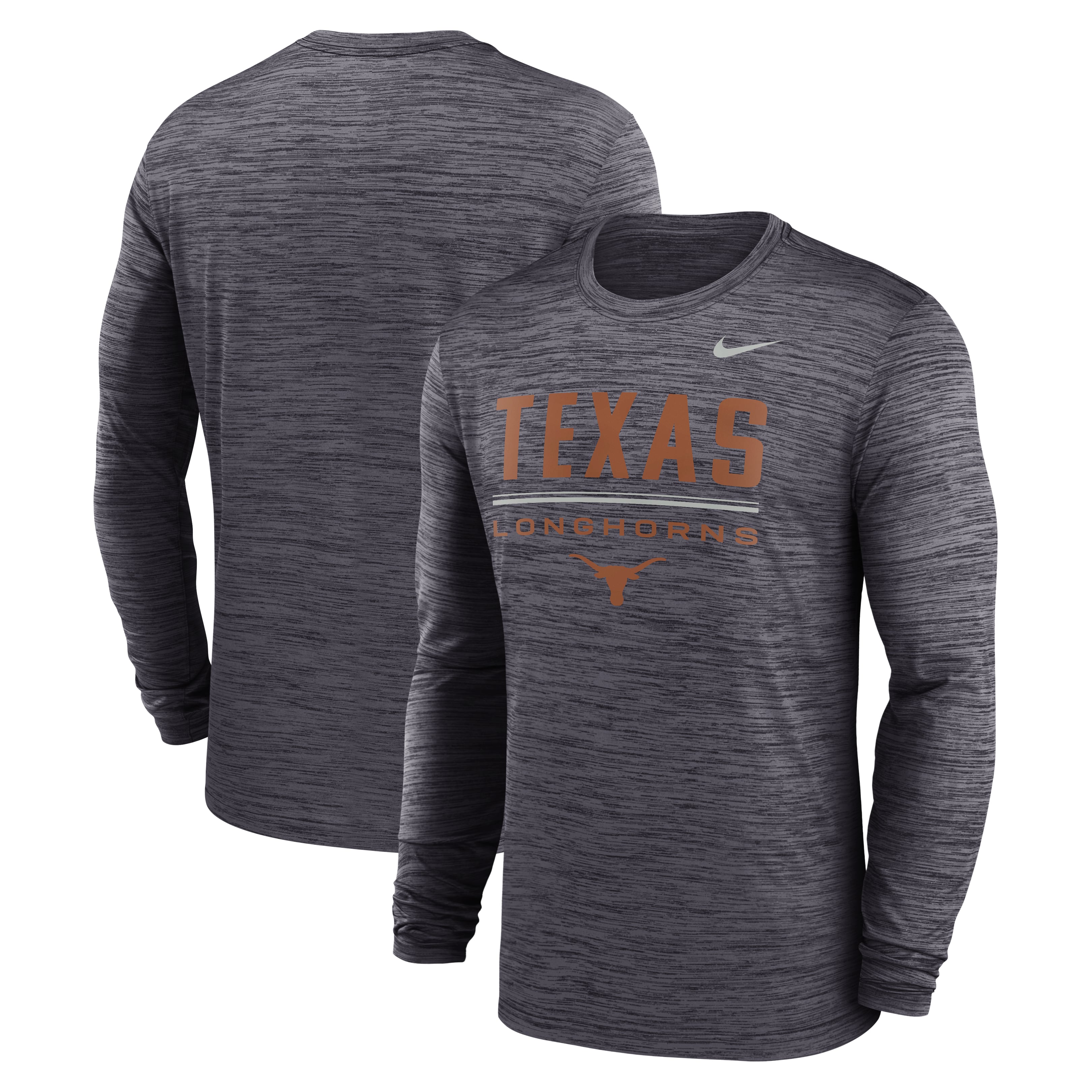 Men's Nike Black Texas Longhorns Sideline Velocity Dri-FIT Long Sleeve T-Shirt