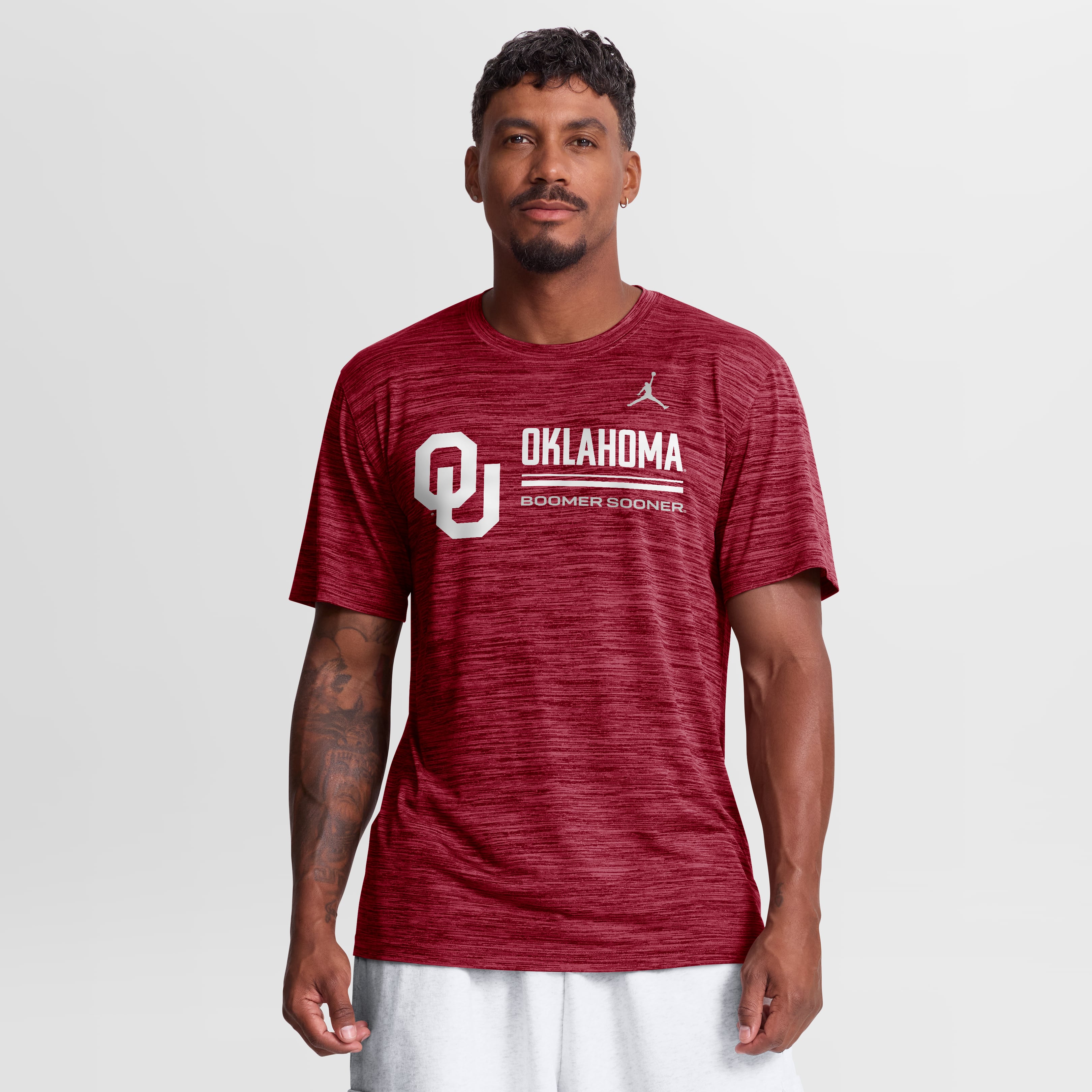 Men's Jordan Brand Crimson Oklahoma Sooners Sideline Velocity Dri-FIT T-Shirt